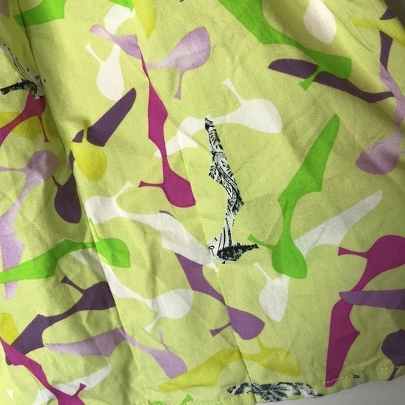 Liz Claiborne pleated novelty print mini skirt - Picture 3 of 7